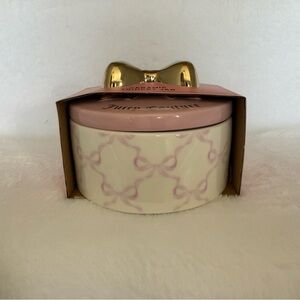 Juicy Couture Pink and Gold Ceramic Jewelry jar
